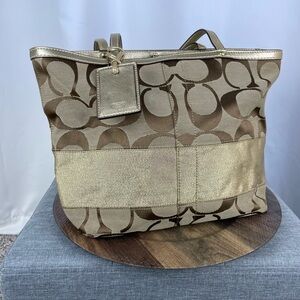 Coach Gold Tan Shoulder Bag